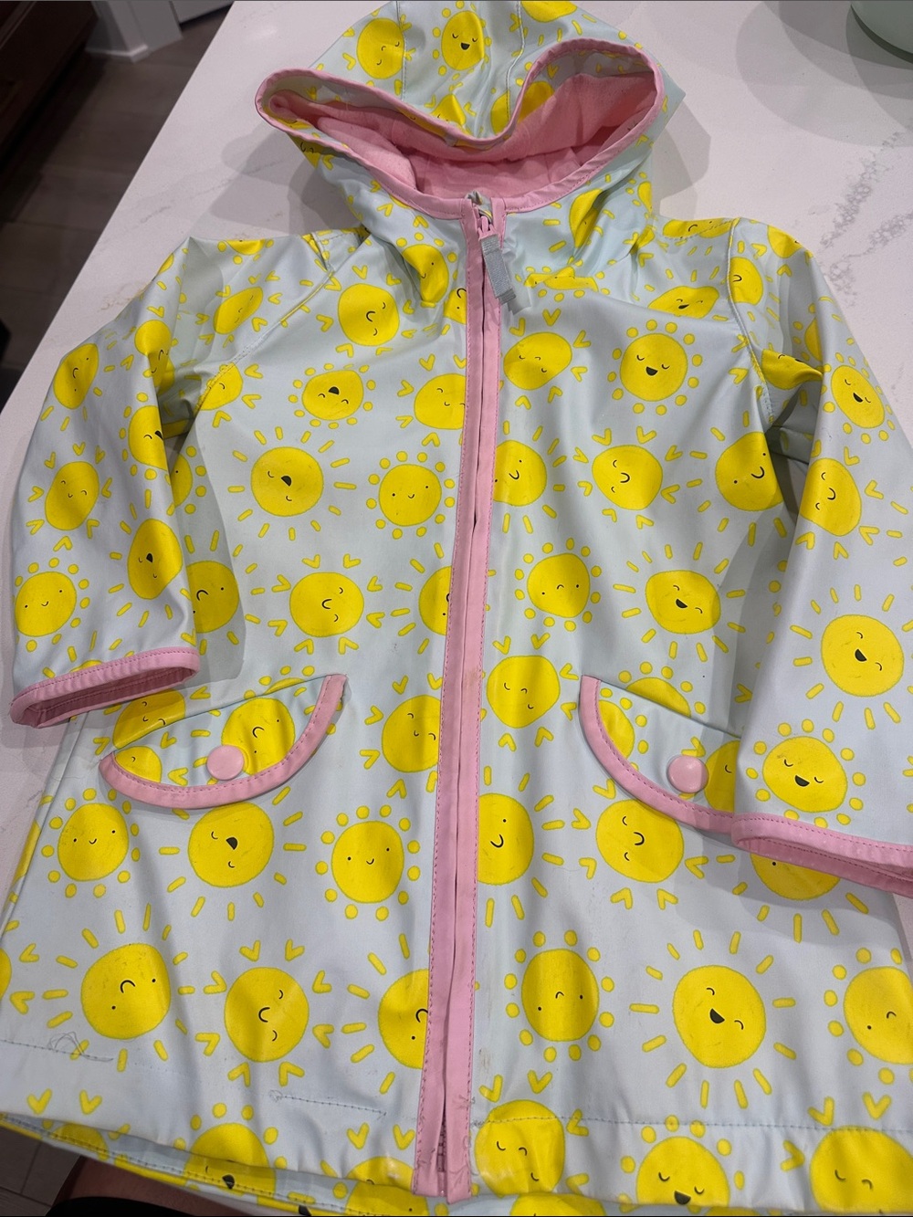 Cat & Jack Sunshine blue Rain Jacket size 4T